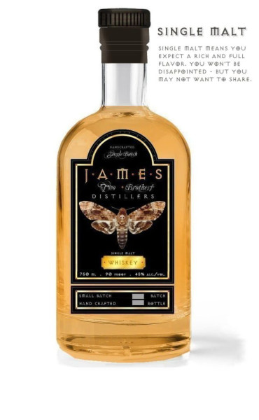 James Distillers Single Malt Whiskey - 0.75L - 45%