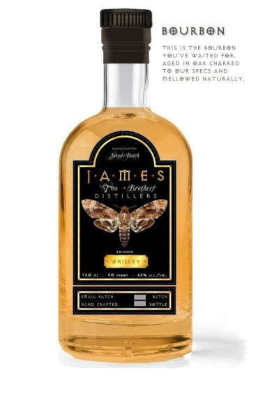 James Distillers Bourbon Whiskey - 0.75L - 45%